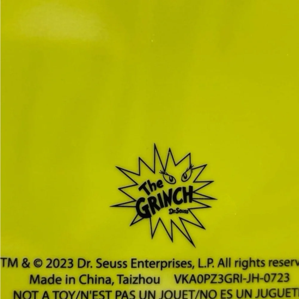 Grinch Melamine Christmas Platters Green Face Dr. Seuss 2023 Holiday‎ Edition